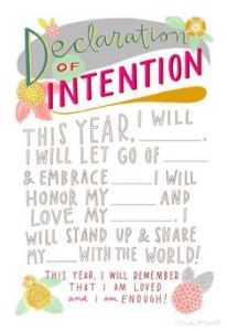 new year intention